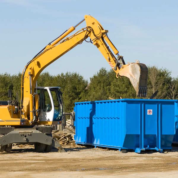 what are the rental fees for a residential dumpster in Metz WV